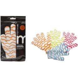Massage Gentle Peeling Glove - 15 Synthetic Yarn Body Exfoliating Gloves One Size Assorted Colors