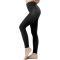 Solidea Silver Wave Long - Women's Micromassage Leggings with Graduated Compression, Size M/L, Black