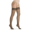 Solidea Fashion Graduated Compression Brigitte - Hold-up stockings Micro Net 70 den (12/15 mmhg) Size L Moka