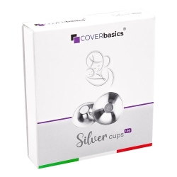 COVERbasics Silvercups - 2 Pure Silver Nipple Shields for Peaceful Breastfeeding