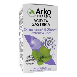 Arkocapsule Slippery Elm & Zinc 40 Capsules - Supplement for Stomach Acidity