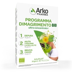 Arkofluidi Ultra Concentrated Organic Weight Loss Program 30 Vials - Supplement to reduce cellulite