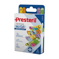 Presteril Sili-Soft Kids - 12 Hypoallergenic Painless Plasters for Children 5.8 x 2 cm