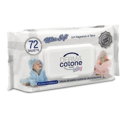 Dermacotone - 216 Ultra Soft Baby Wipes with Talc Scent for Sensitive Skin