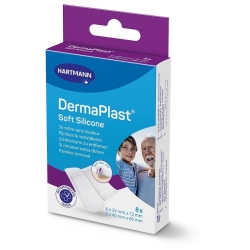 DermaPlast Soft Silicone - 8 Patches for Fragile and Sensitive Skin 2 Sizes