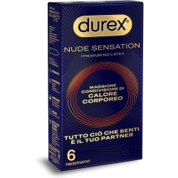 Durex Nude Sensation - 6 Ultra Thin and Extra Lubricated Nitrile Condoms