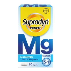 Supradyn Expert Magnesium 60 Capsules - Supplement for muscles, nervous system, tiredness and fatigue