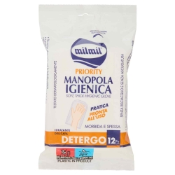 Detergo Hygienic Mitt - 12 Rinse-Free Hygienic Mitts for Bedridden Persons