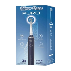 Silver Care Puro - Electric Toothbrush with 3 Interchangeable Heads