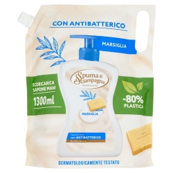 Marseille Cream Hand Soap with Antibacterial Properties - 1300 ml Refill