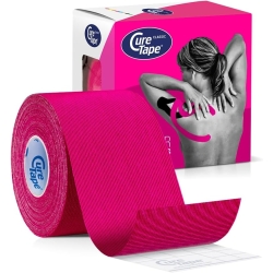 CureTape Classic - Waterproof Kinesiology Tape, Pink, 5 cm x 5 m