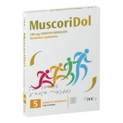 Doc Generici MuscorDol 180 mg - 5 Medicated Patches for Pain and Inflammation
