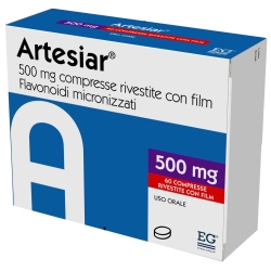 Artesiar 500 mg - Vasoprotector for Venous Insufficiency and Hemorrhoids 60 tablets