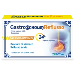 Gastro Schoum Reflux 20mg Omeprazole for Heartburn and Acid Reflux Immediate Release 14 Capsules