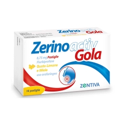 Zerinoactiv Gola 8.75 mg - 16 Honey and Lemon Flavored Sore Throat Lozenges