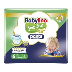 Sensitive - 31 Pull-Up Diapers Size 6 Extra Large 13-18 kg