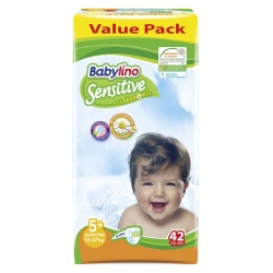 Sensitive - 42 Diapers Size 5+ Junior Plus 12-17 kg