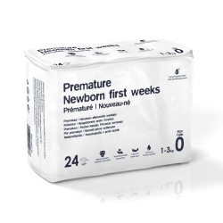 Premium Premature - 24 Diapers for Premature Babies 1-3 kg