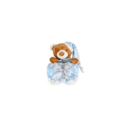 Addie Bear - Soft Blanket and Blue Teddy Bear Plush