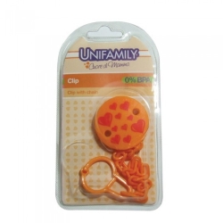 Unifamily CLIP - BPA-Free Baby Pacifier Chain - Orange