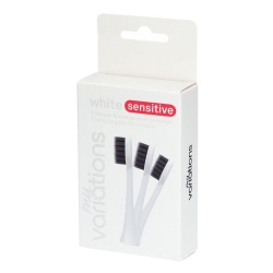My Variations White Sensitive - 3 Replacement Heads for Electric Toothbrush for Sensitive Gums