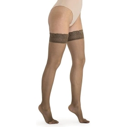 Solidea Brigitte - 70 Denier Micro Mesh Hold-Up Stockings with Graduated Compression 12/15 mmHg Size 2-M Sand