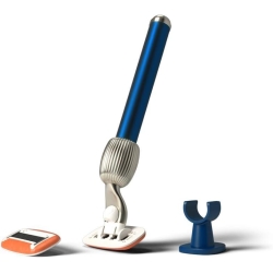 Fler The Rasor Starter Set - 5-Blade Reusable Razor - Midnight Blue