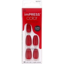 Impress Color Coffin Shape - One-Step Nails - Reddy or not