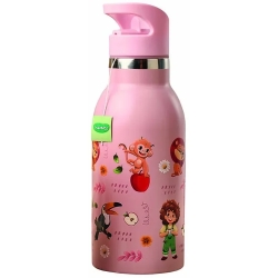 Neavita Kids Stainless Steel Thermal Bottle, Pink, 350 ml