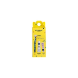 Mustela Welcome Kit - Set with Pacifier Chain, Delicate Cleanser and Changing Paste
