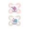 Start Nanò - 2 Natural Rubber Orthodontic Pacifiers 0-2 Months Pink