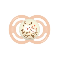 Perfect Night - Orthodontic Silicone Pacifier, 6 Months+, Pink