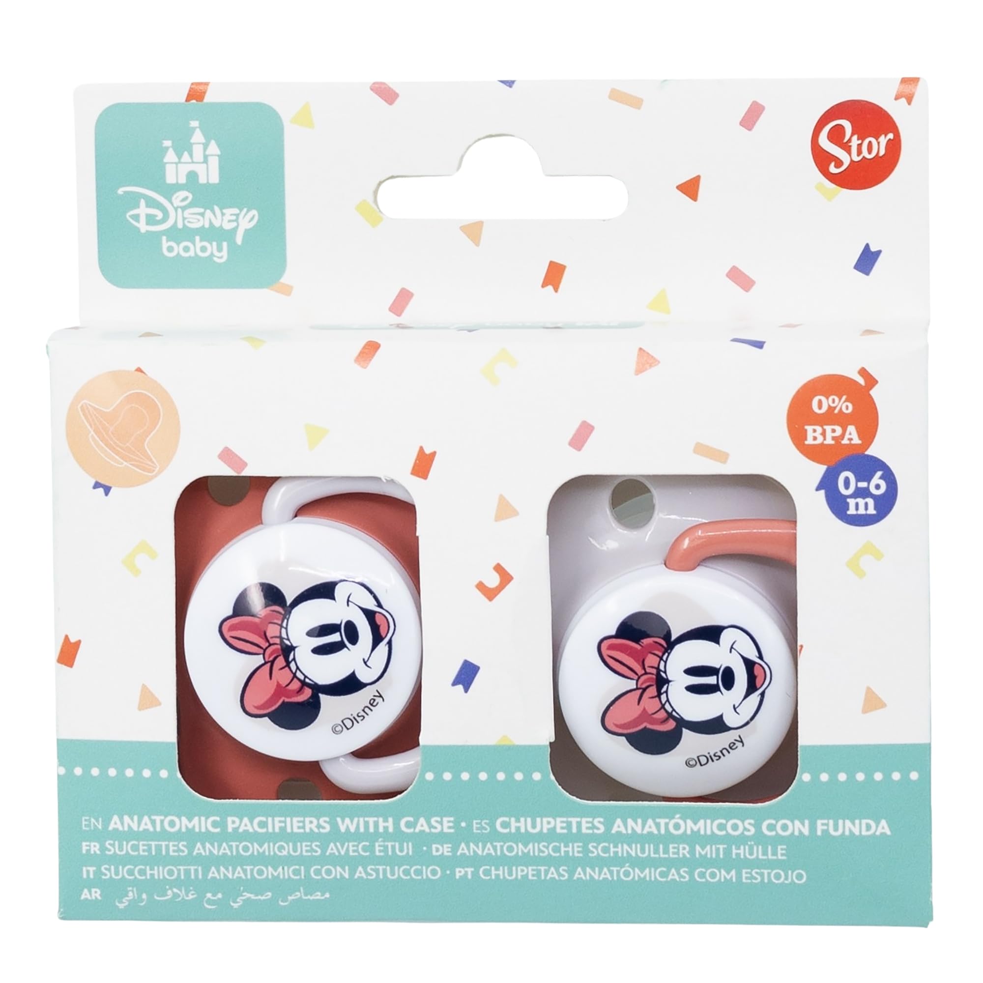 Stor Disney minnie mouse - 2 anatomical silicone pacifiers 0-6 months