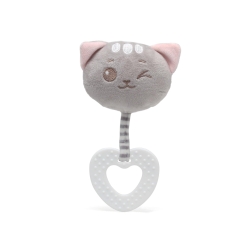 Sweet Friends - Pink Kitten Silicone Teether, 13 cm