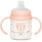 Suavinex Night&Day - Non-Spill Learning Cup with Fluorescent Pink Handles 6 Months+ 150 ml