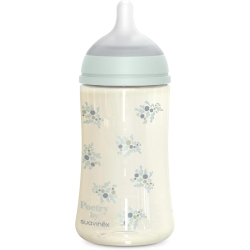 Suavinex Poetry - Baby Bottle with SX Pro Silicone Teat, Blue, 270 ml
