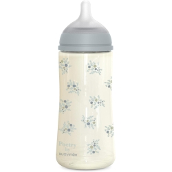 Suavinex Poetry - Plastic Bottle with Silicone Teat SX Pro Blue 360 ​​ml
