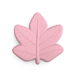 Suavinex POETRY - Pink Maple Leaf Silicone Teether