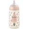 Suavinex Birdies - Baby Bottle with Silicone Teat Sx Pro Medium Flow Anti-Colic 3M+ Pink 270 ml