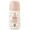 Suavinex Birdies - Baby Bottle with Silicone Teat Sx Pro Medium Flow Anti-Colic 3M+ Pink 270 ml