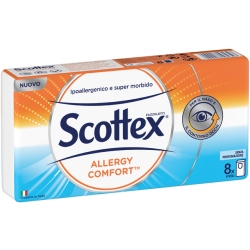 Scottex Allergy Comfort - Ultra-Absorbent Nose and Eye Tissues, 8 Packs