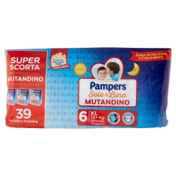PAMPERS Sun and Moon Pants - 39 Diapers Size XL 15+ kg