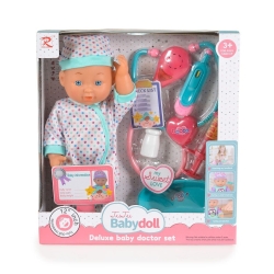 Tutu Babydoll - Doll with Stethoscope, Sounds and Doctor Accessories 31 cm
