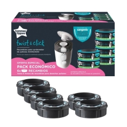 Twist & Click - 6 Sustainable Antibacterial Diaper Disposal Refills