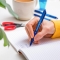 Soft FeelClic Grip - 12 Retractable Ballpoint Pens Medium Tip 1.0 mm Blue Color