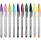 Cristal Multicolour - 20 Coloured Ballpoint Pens with 1.6 mm Broad Tip for School, University, Office