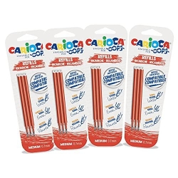 Oops - 12 Refills for Erasable Pens Red Thermosensitive Ink 0.7 mm Tip Universal