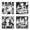 Velvet Artworks - 4 Velvet Coloring Pages by Authors, Cento Canesio, Graffiti Style