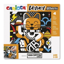 Velvet Artworks - Set of 4 Velvet Coloring Pages by Van Orton Design Art