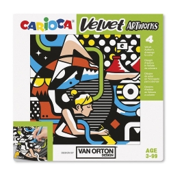Velvet Artworks - 4 Velvet Illustrations to Color Design Art Van Orton for Dexterity and Creativity